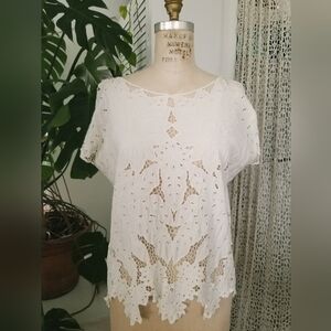 Vintage Crochet Top by Blue Sky